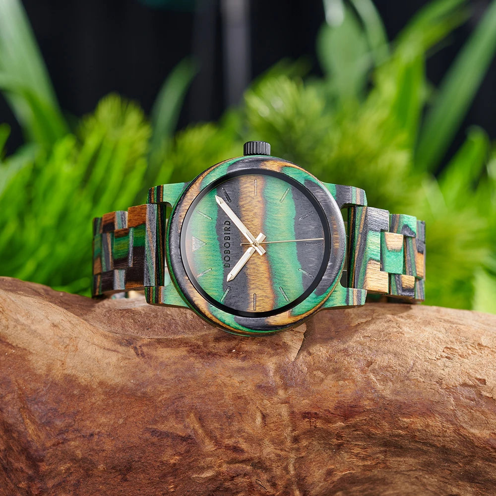 Colorful Wood Men&#39;s Watch