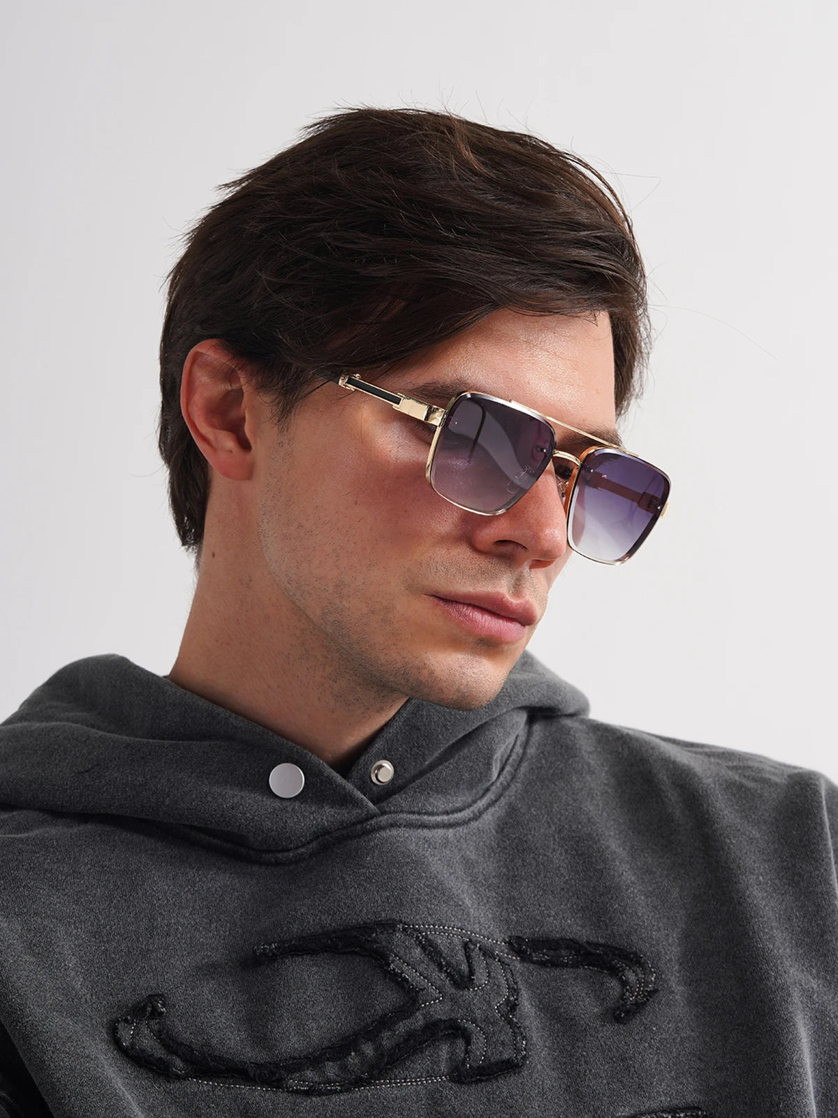 Luxury Square-Frame Gradient Sunglasses