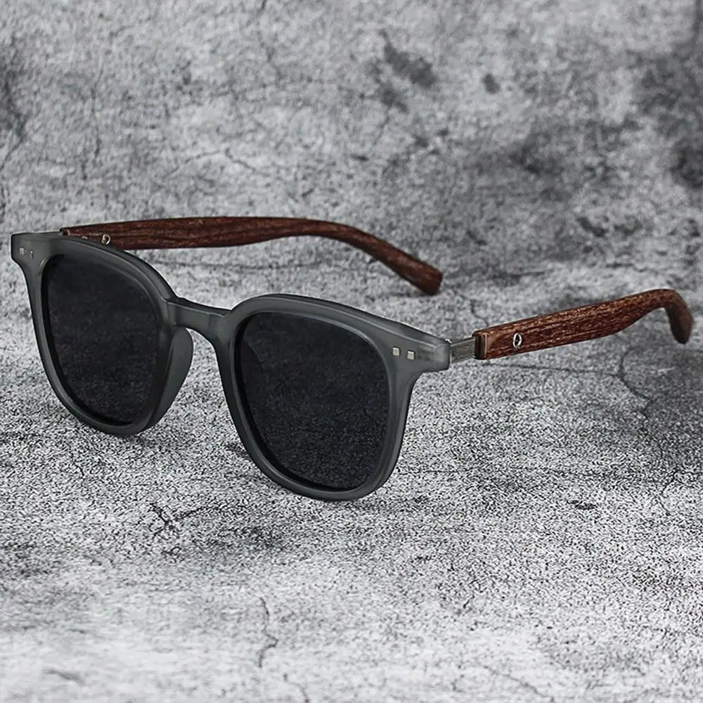 Vintage Wooden Frame Unisex Sunglasses