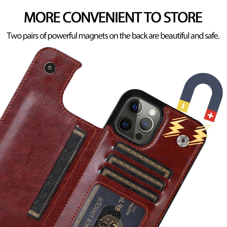 leather Phone Card Holder Case