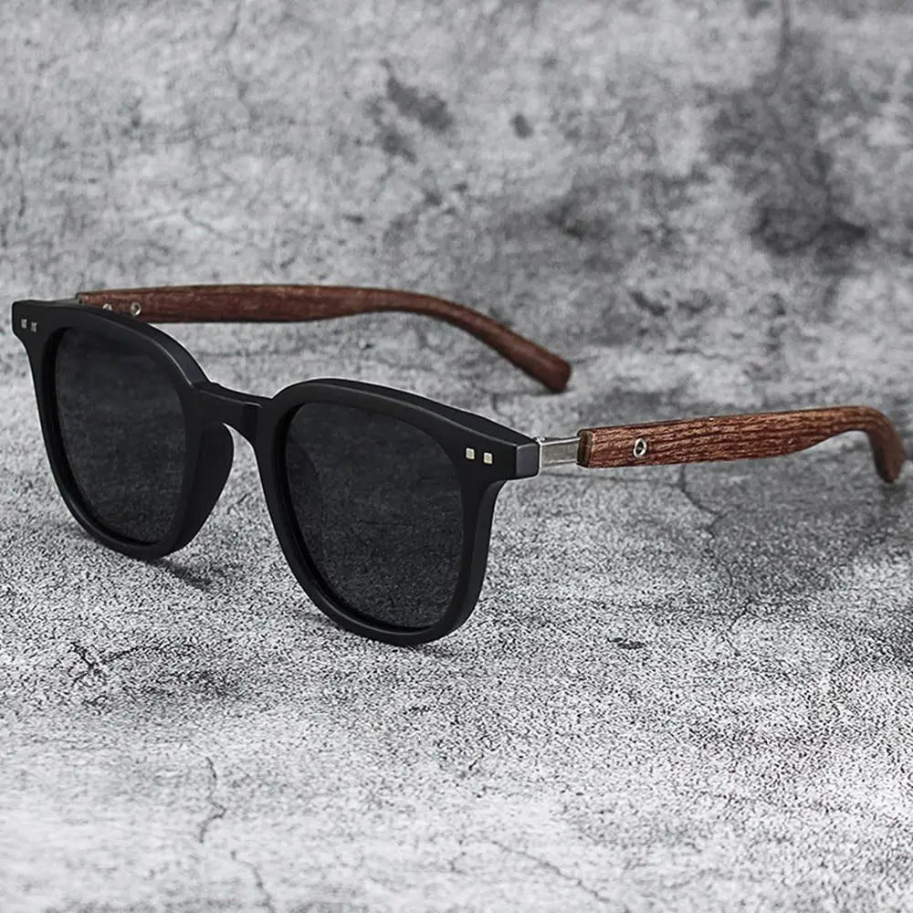 Vintage Wooden Frame Unisex Sunglasses