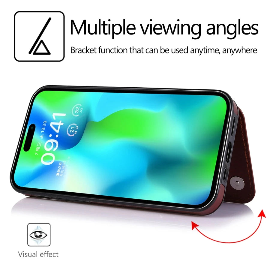 leather Phone Card Holder Case