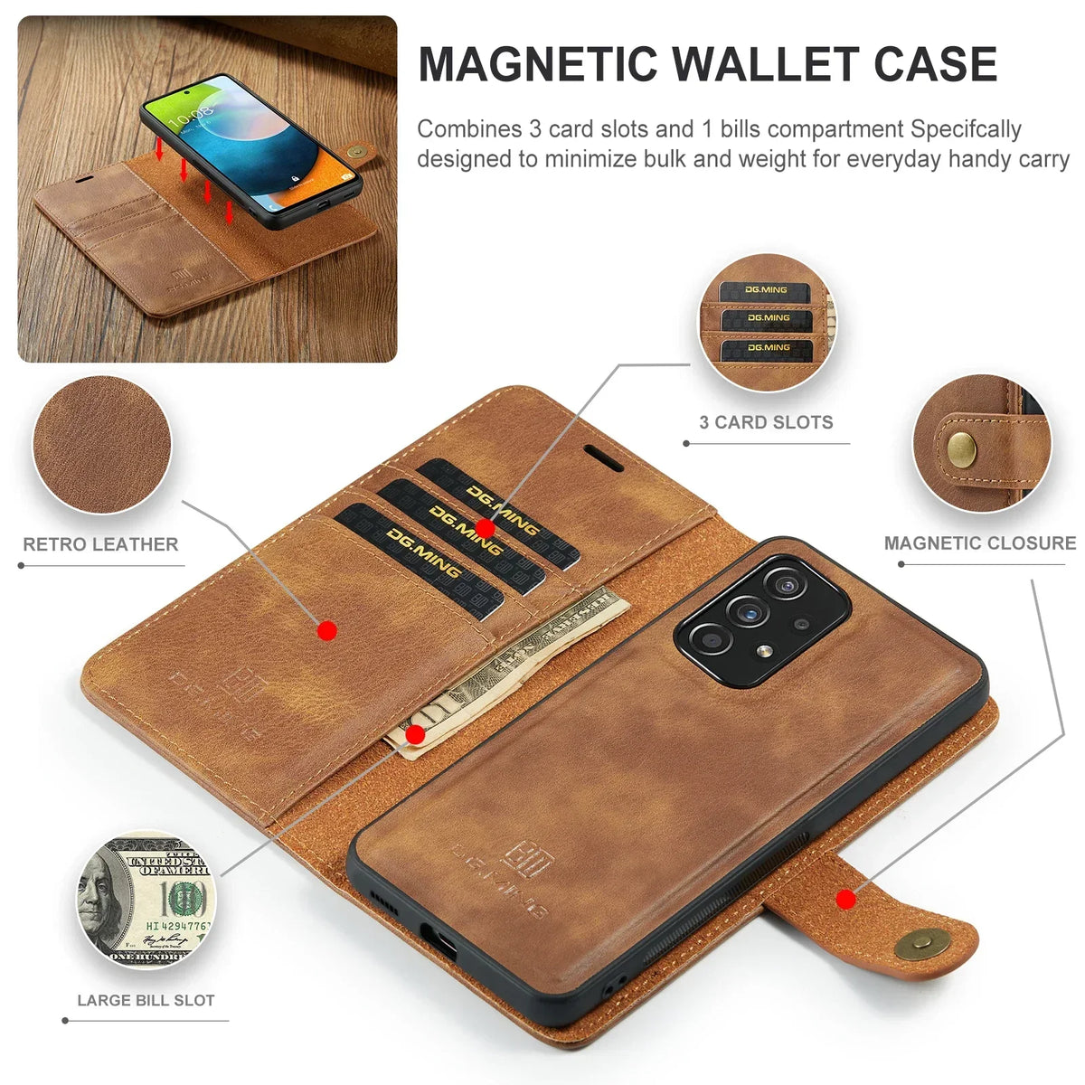 RFID Crossbody Wallet for Samsung Galaxy