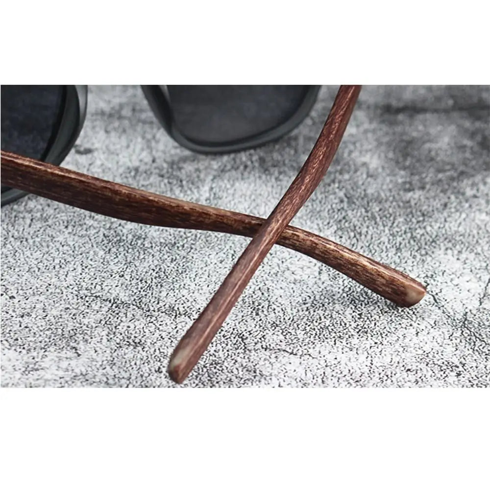 Vintage Wooden Frame Unisex Sunglasses