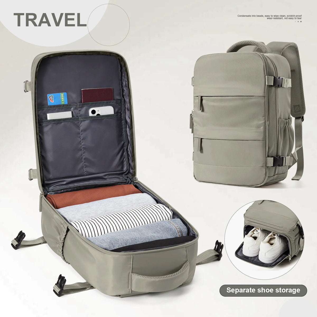 180° Clamshell Travel Backpack