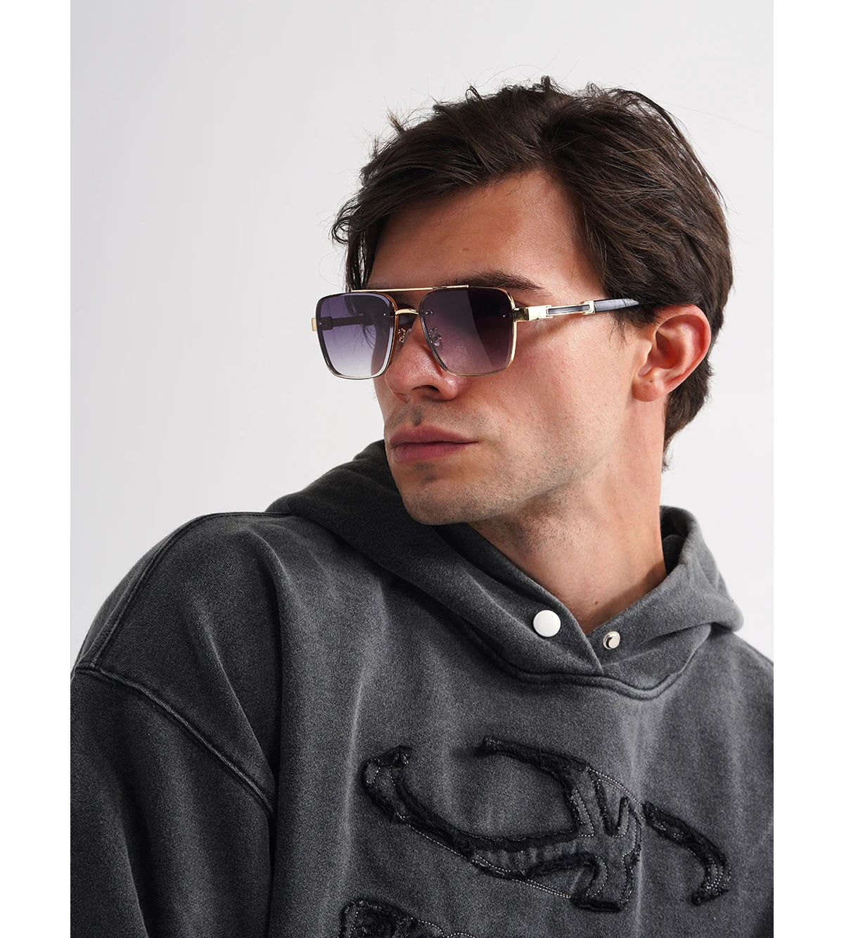 Luxury Square-Frame Gradient Sunglasses