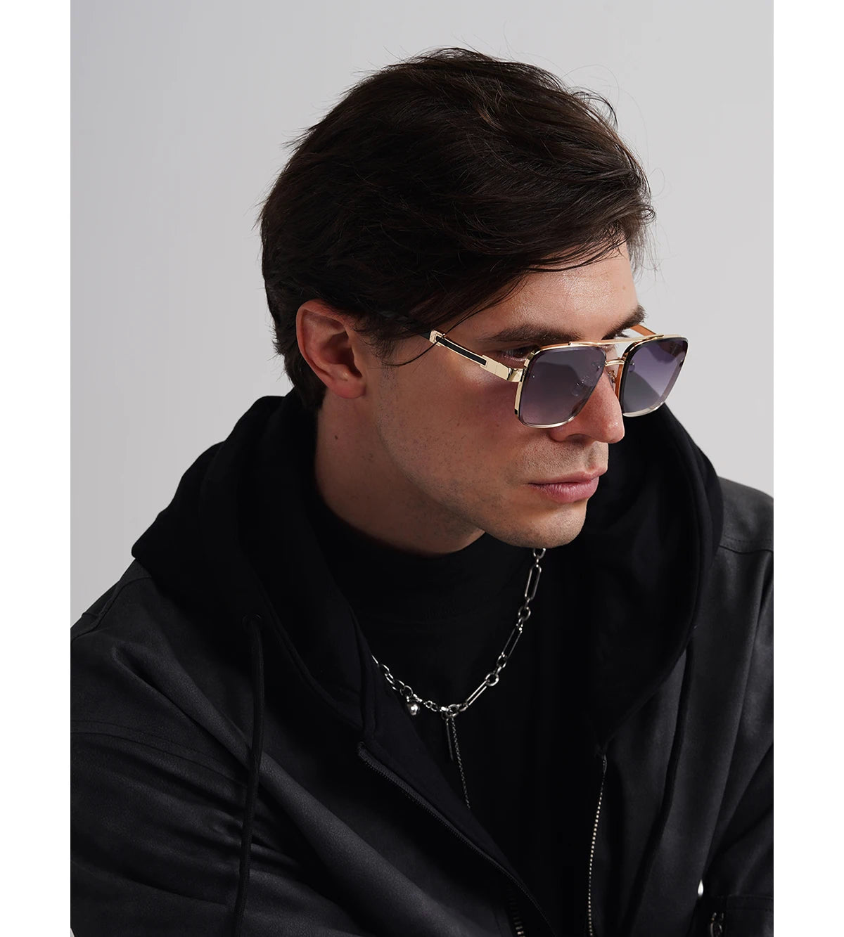 Luxury Square-Frame Gradient Sunglasses