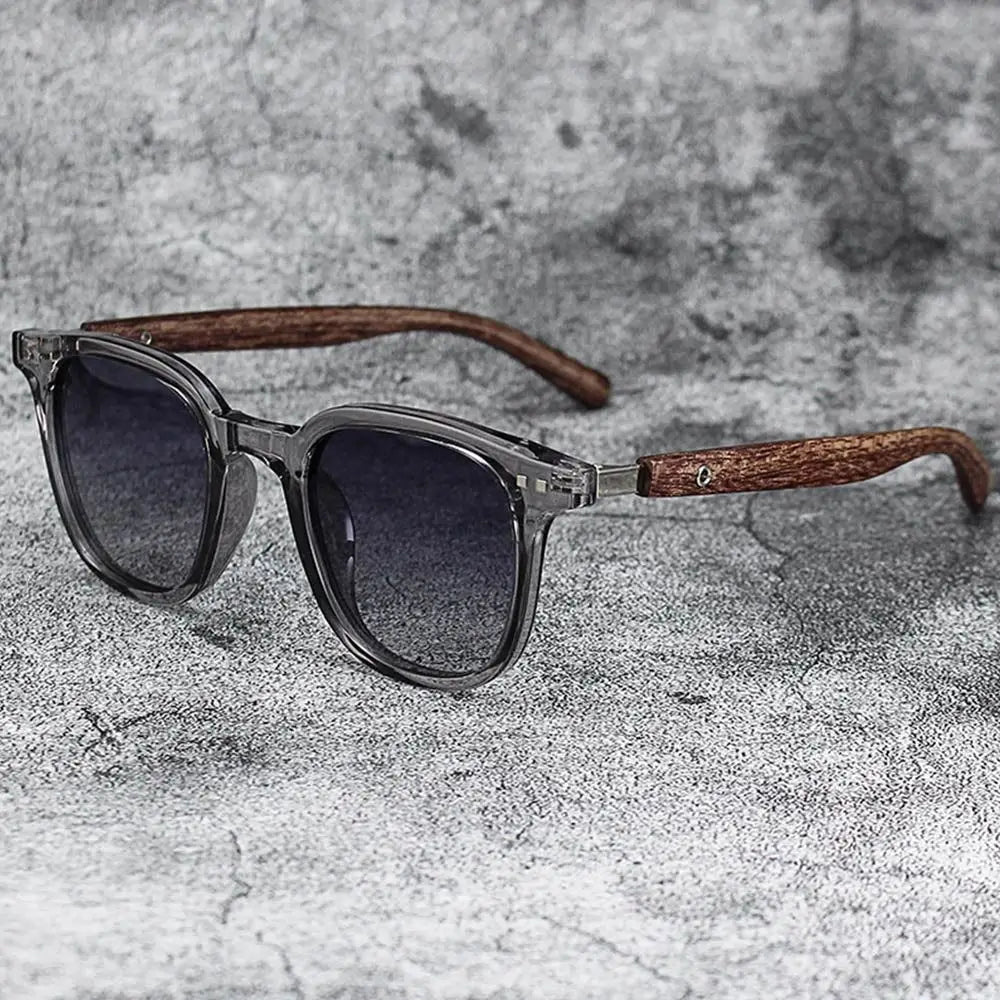 Vintage Wooden Frame Unisex Sunglasses