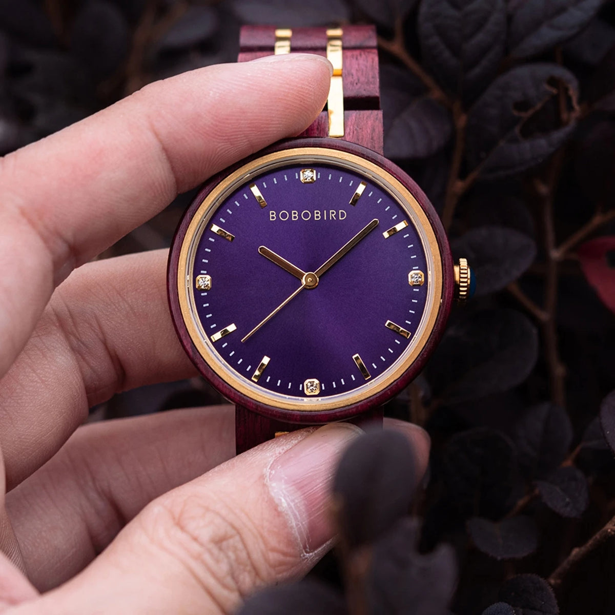 Violet Wood Beauty Watch
