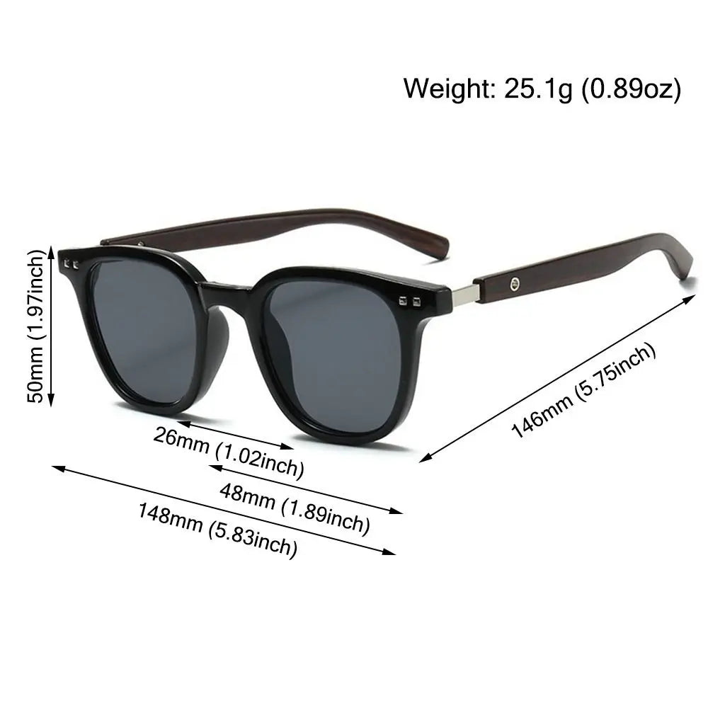 Vintage Wooden Frame Unisex Sunglasses