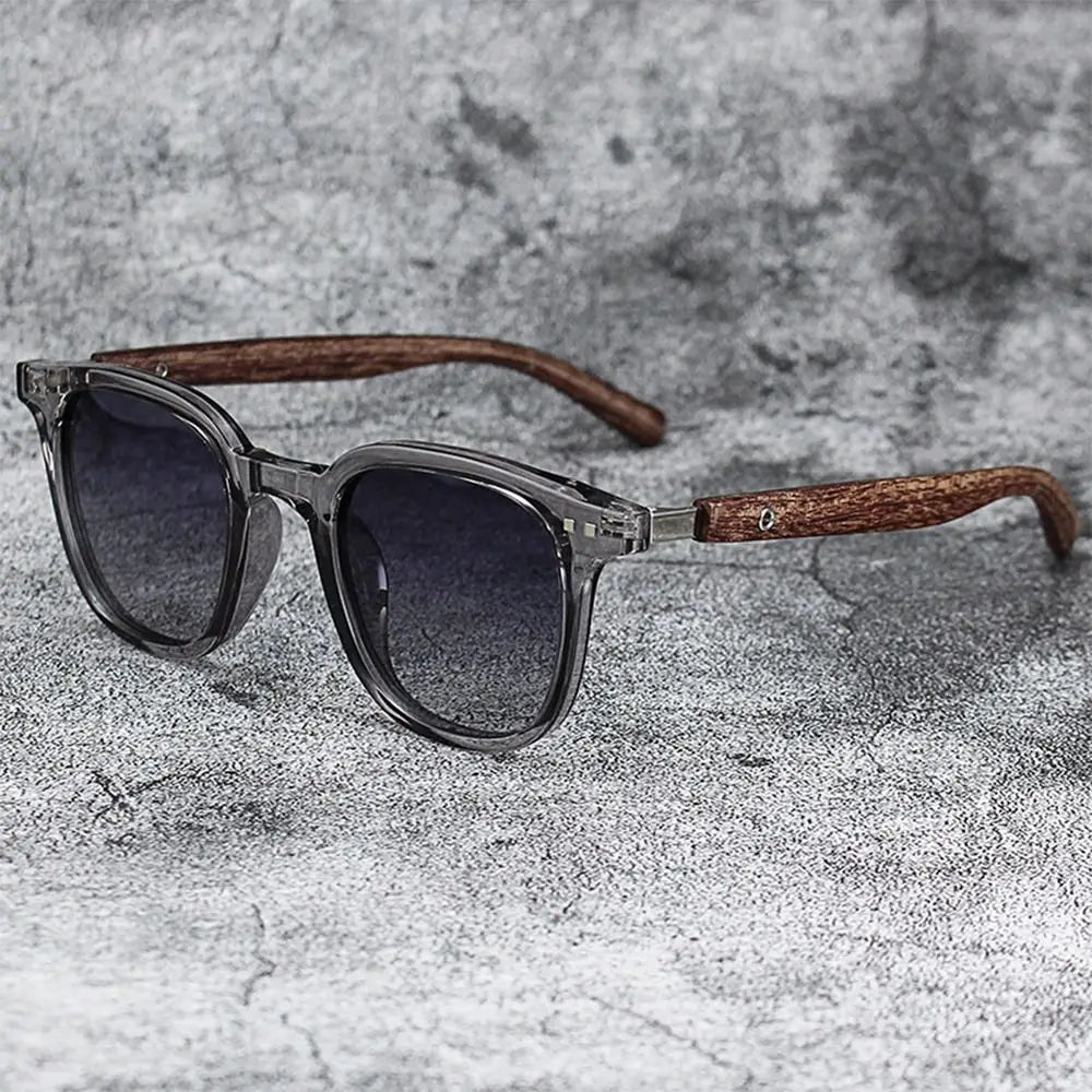 Vintage Wooden Frame Unisex Sunglasses