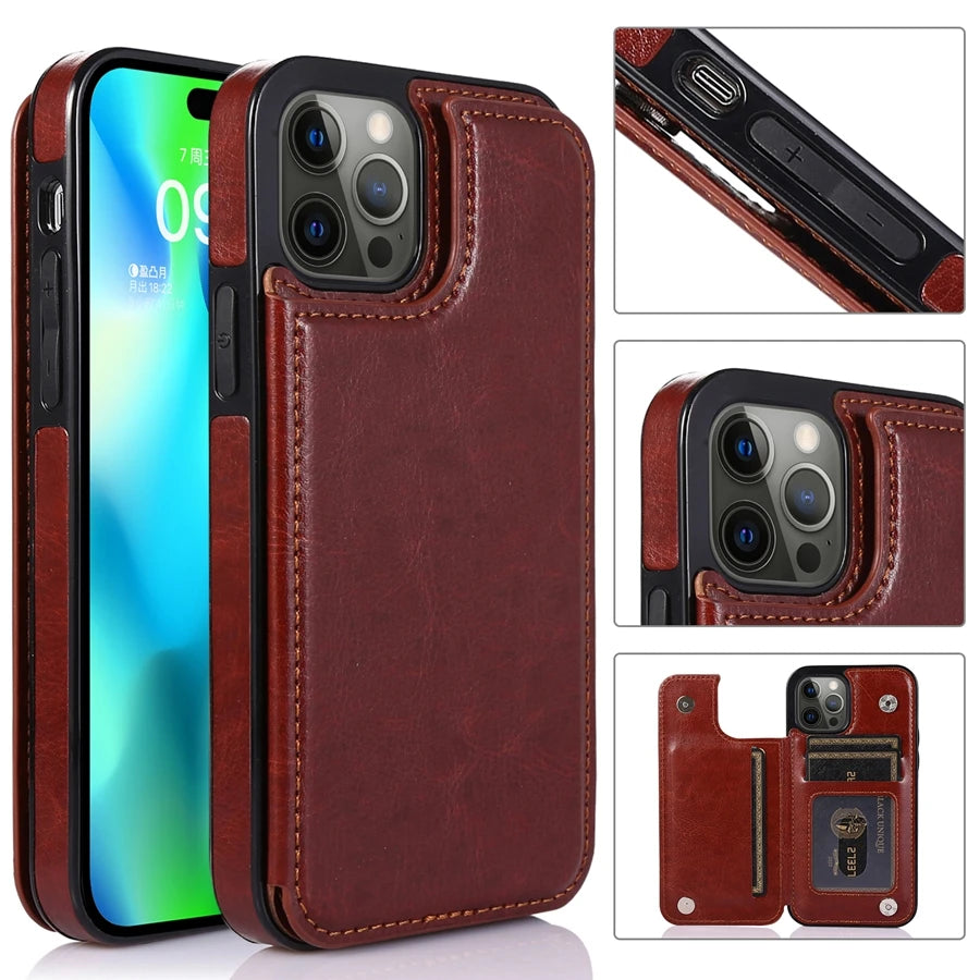 leather Phone Card Holder Case