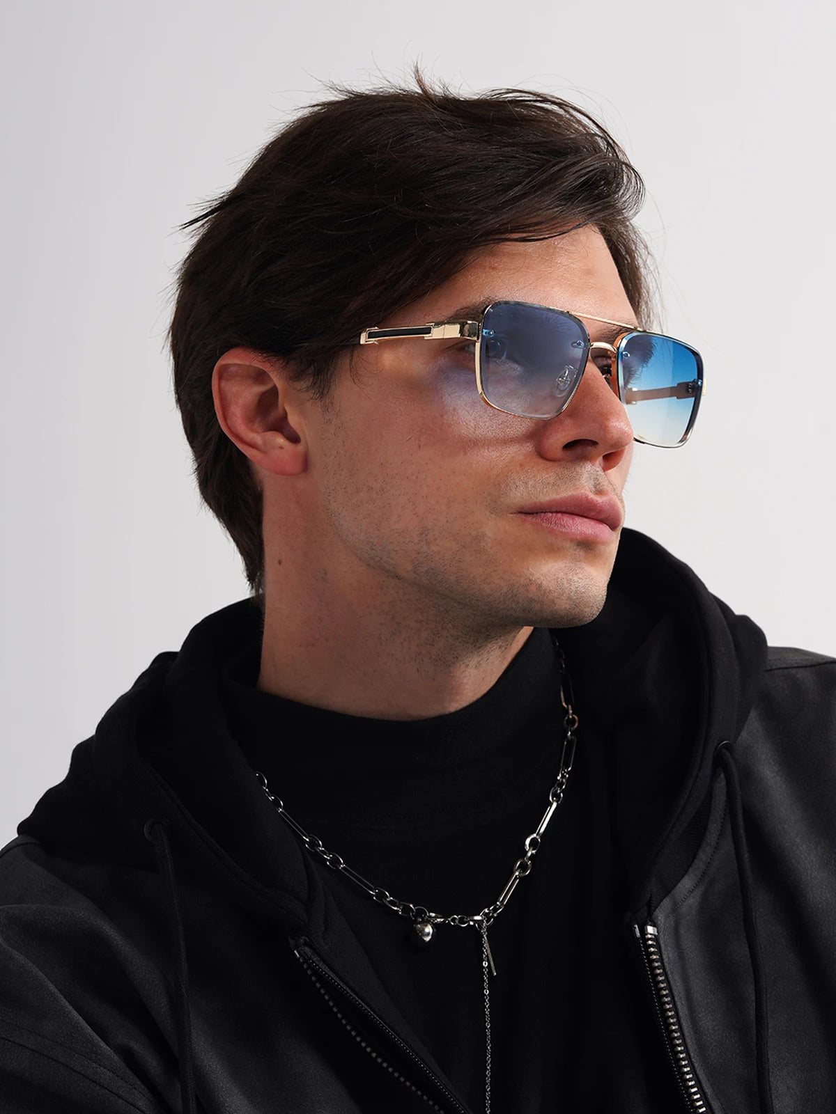 Luxury Square-Frame Gradient Sunglasses