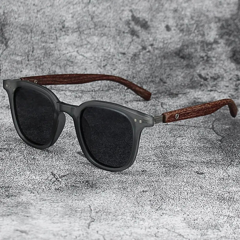Vintage Wooden Frame Unisex Sunglasses