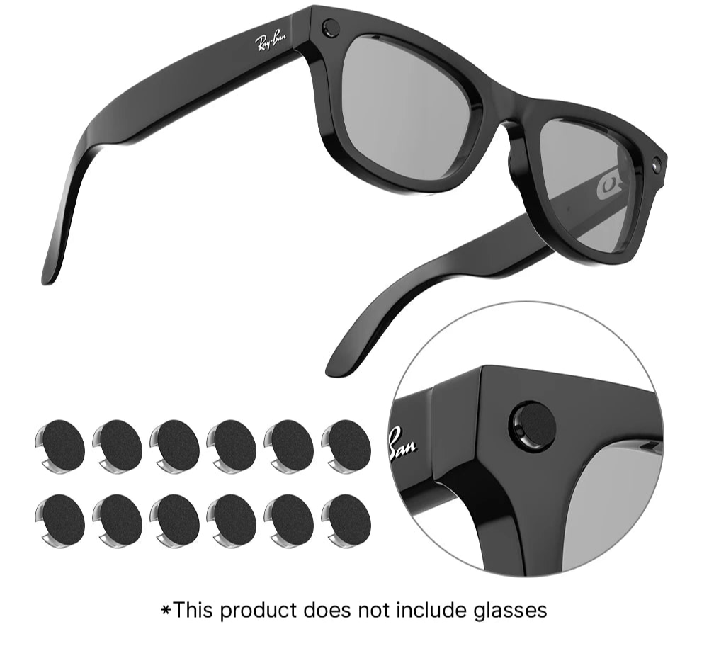 Discreet Recording Stickers for Ray-Ban Meta